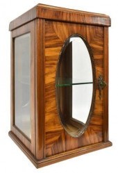 FRENCH GLAZED WALL VITRINE DIS