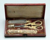 French gold sewing kit: rectan