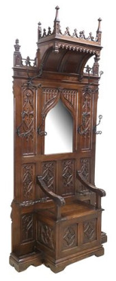 FRENCH GOTHIC REVIVAL CARVED &