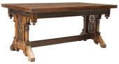 FRENCH GOTHIC REVIVAL CARVED O