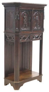 FRENCH GOTHIC REVIVAL CARVED O