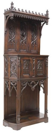 FRENCH GOTHIC REVIVAL CARVED O