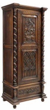 FRENCH GOTHIC REVIVAL CARVED O