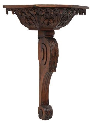 FRENCH GOTHIC REVIVAL CARVED OAK