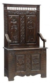 FRENCH GOTHIC REVIVAL CARVED O
