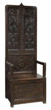 FRENCH GOTHIC REVIVAL CARVED O
