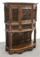 FRENCH GOTHIC REVIVAL CARVED O