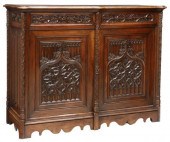 FRENCH GOTHIC REVIVAL CARVED W