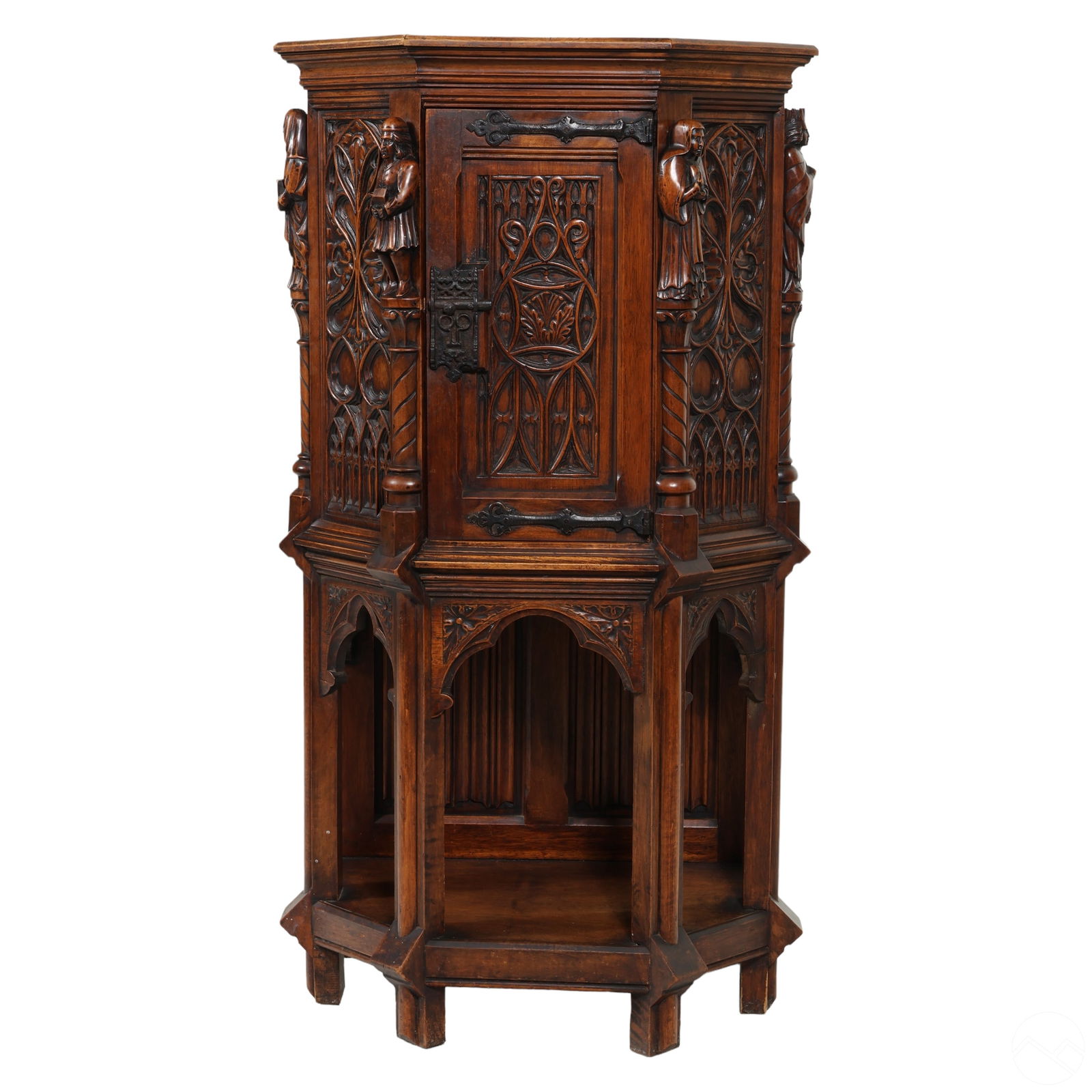 FRENCH GOTHIC REVIVAL CARVED WOOD