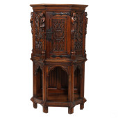 FRENCH GOTHIC REVIVAL CARVED W