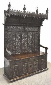 FRENCH GOTHIC REVIVAL EBONIZED