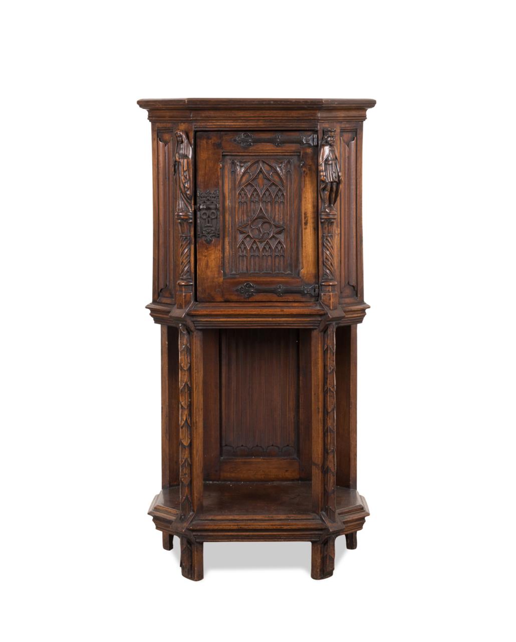FRENCH GOTHIC REVIVAL MAHOGANY