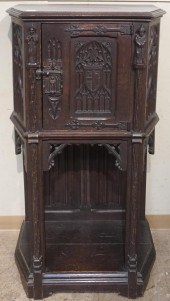 FRENCH GOTHIC REVIVAL OAK SIDE