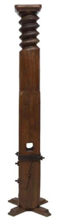 FRENCH GRAPE PRESS SCREW PEDESTAL