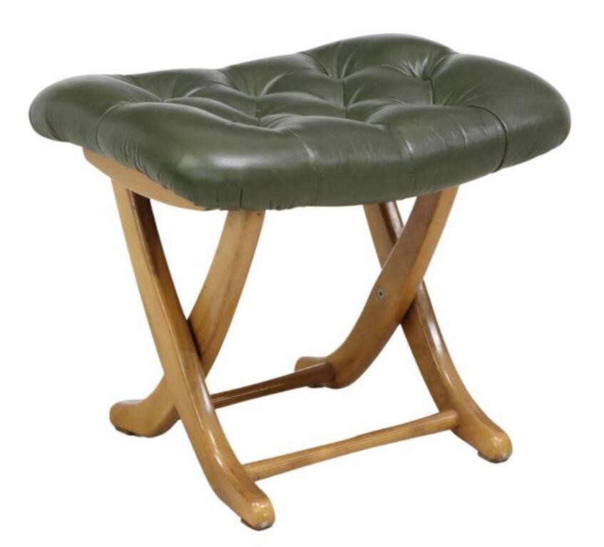 FRENCH GREEN LEATHER  ADJUSTABLE