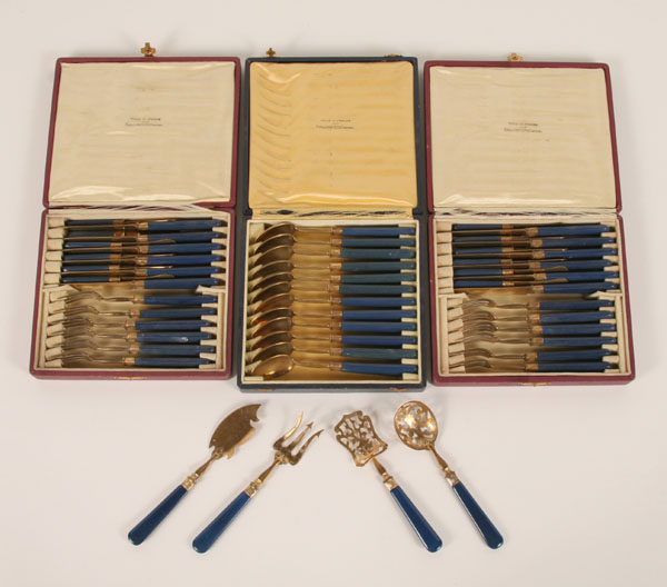 French Guelon brass flatware