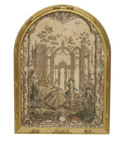 FRENCH HAND-COLORED ENGRAVING, 18TH