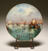 French hand painted charger wi