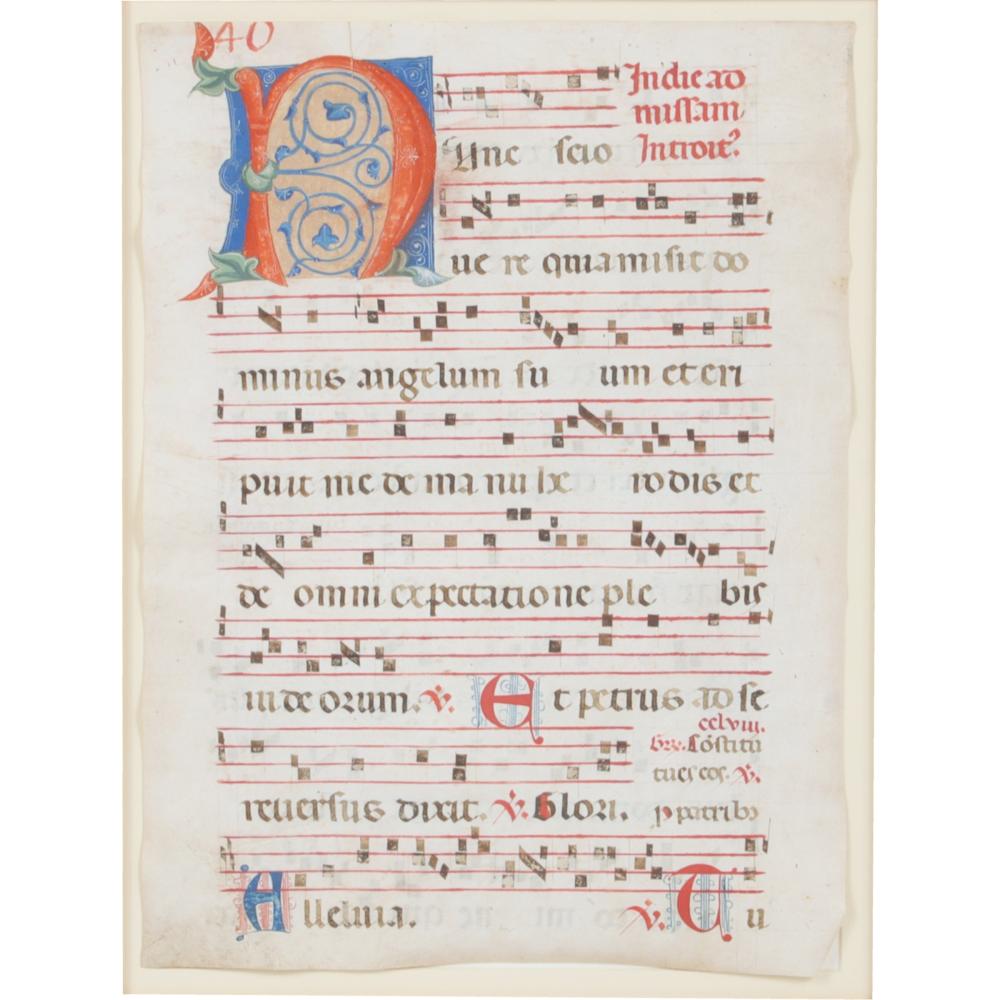 FRENCH HAND PAINTED ILLUMINATED