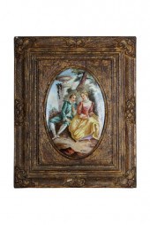 FRENCH HAND PAINTED PORCELAIN
