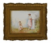FRENCH HAND-PORCELAIN PLAQUE A