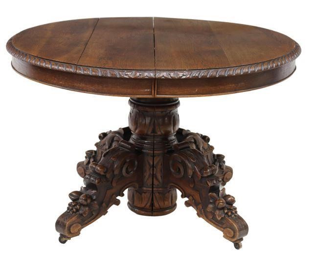 FRENCH HENRI II STYLE CARVED OAK