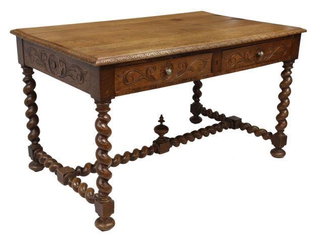 FRENCH HENRI II STYLE CARVED OAK