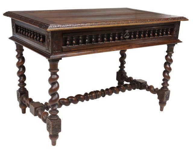 FRENCH HENRI II STYLE CARVED OAK