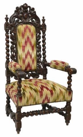 FRENCH HENRI II STYLE CARVED WALNUT