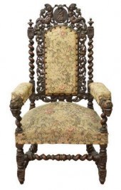 FRENCH HENRI II STYLE CARVED O