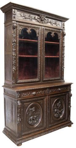 FRENCH HENRI II STYLE CARVED OAK