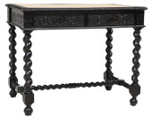 FRENCH HENRI II STYLE EBONIZED