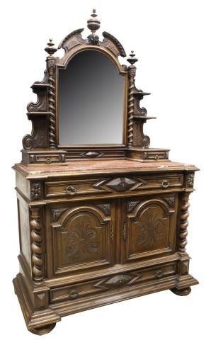 FRENCH HENRI II STYLE MARBLE-TOP