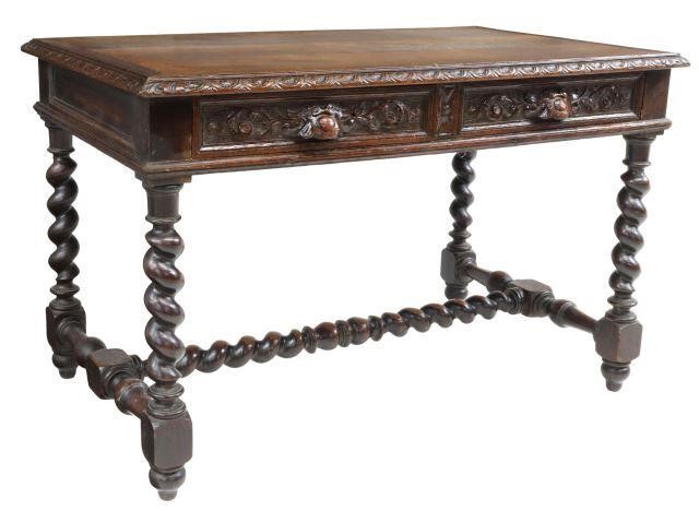 FRENCH HENRI II STYLE OAK WRITING
