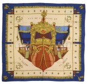 FRENCH HERMES SILK TWILL SCARF