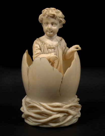 French Highly Carved Ivory Two-Part