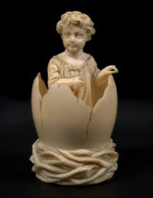 French Highly Carved Ivory Two