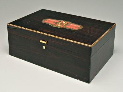 French humidor, rosewood or faux