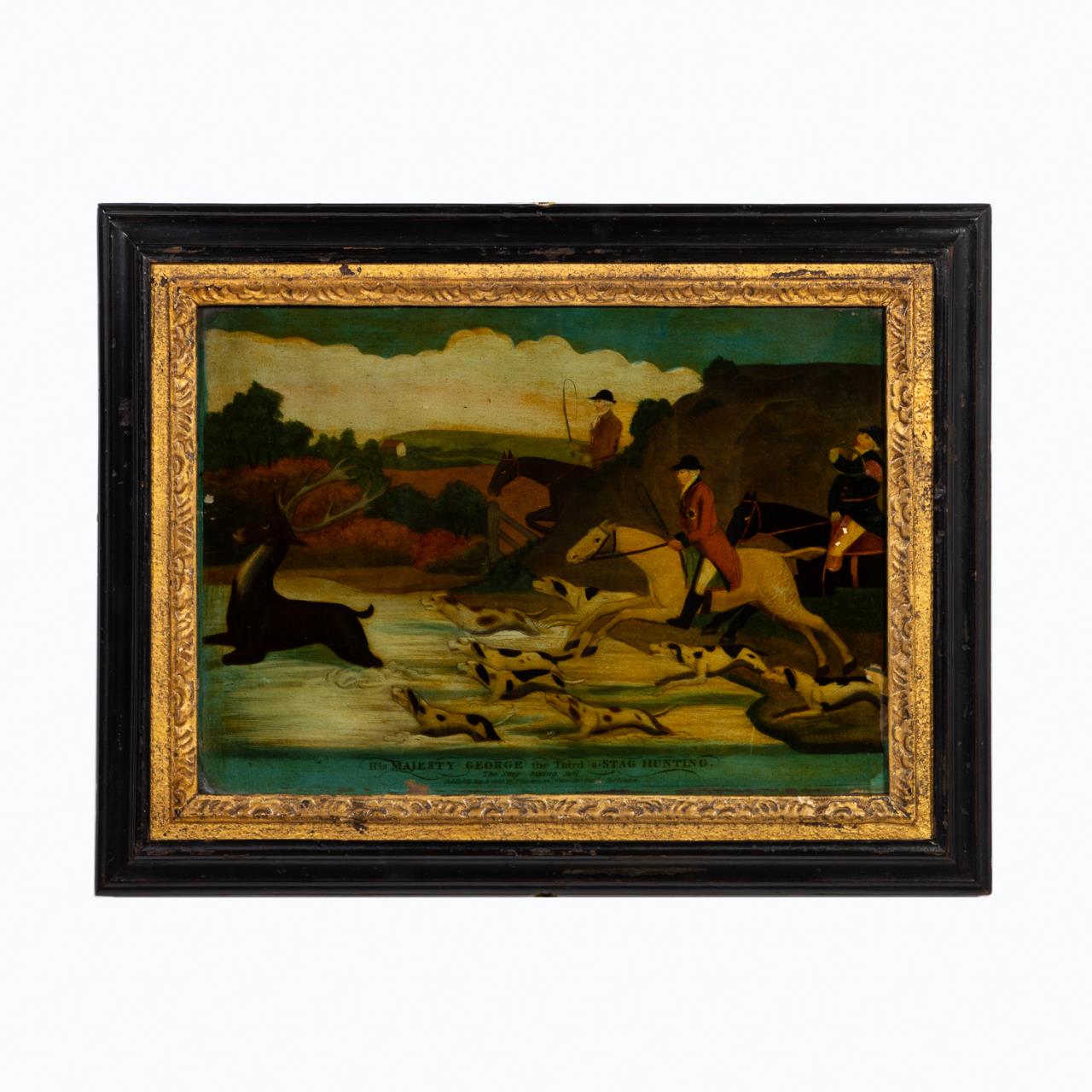 FRENCH HUNT SCENE, O/C, H.