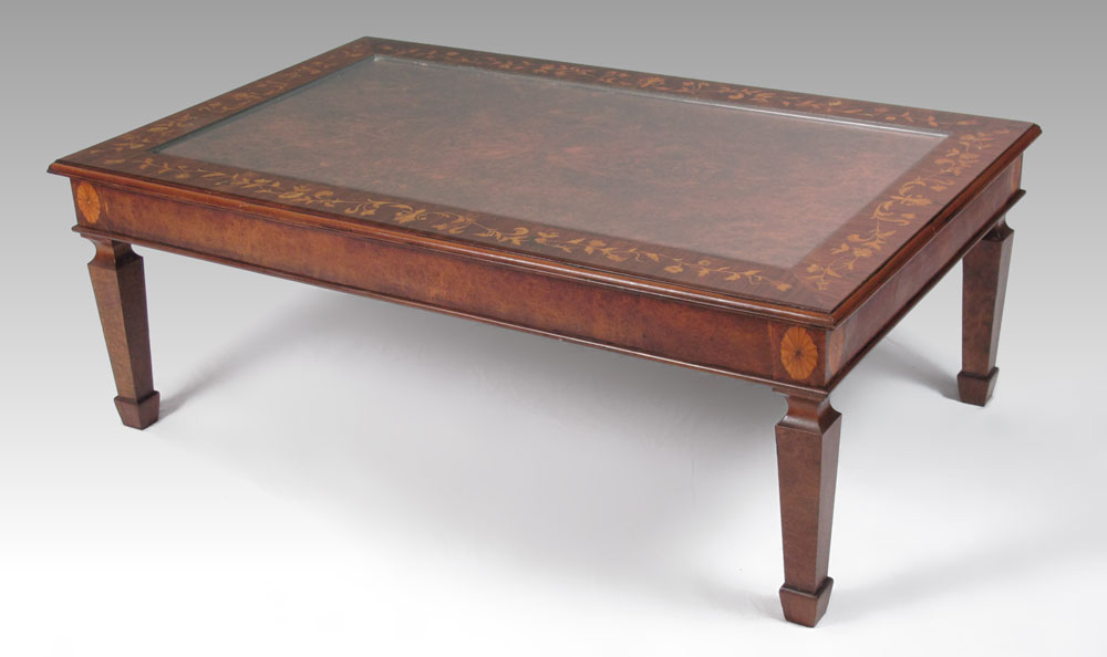 FRENCH INLAID COFFEE TABLE WITH