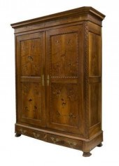 FRENCH INLAID EBONIZED BIRDS A