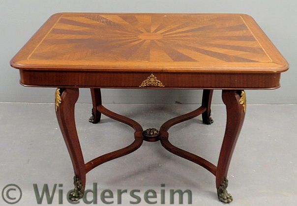 French inlaid mahogany breakfast
