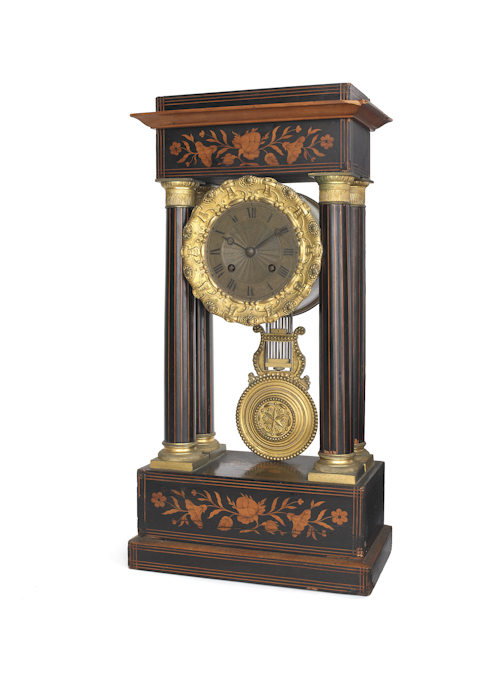 French inlaid rosewood and brass