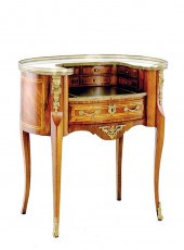 French inlaid rosewood marblet