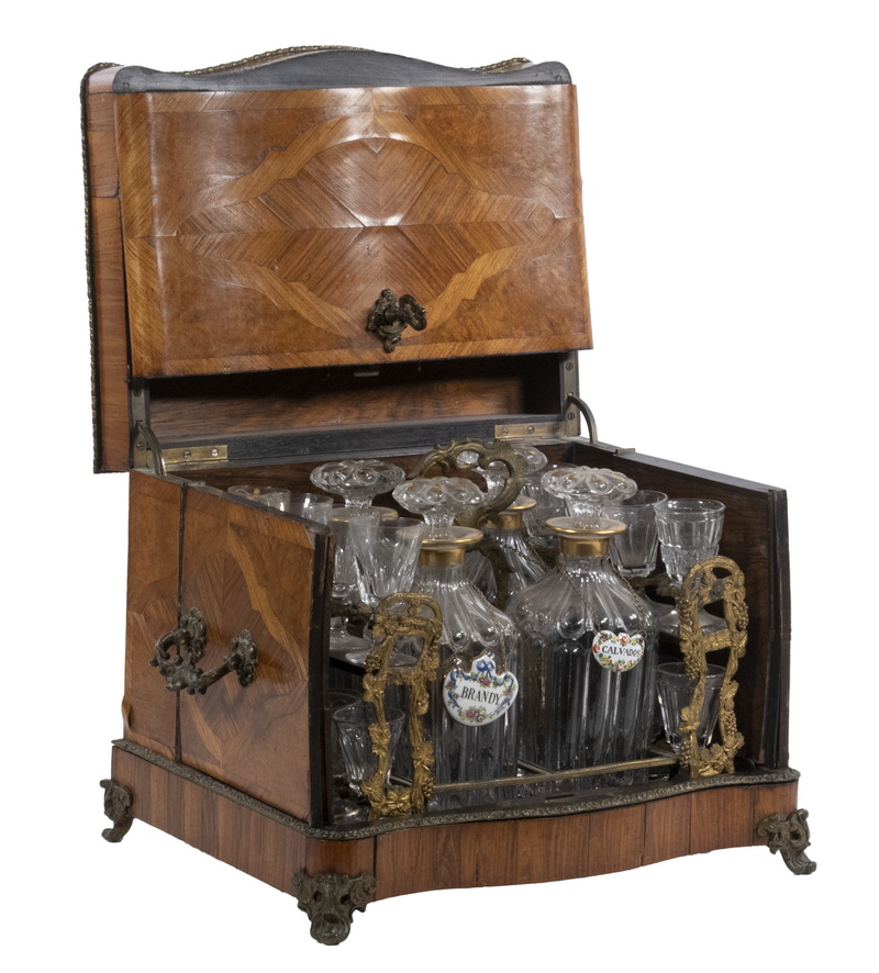 FRENCH INLAID TANTALUS SET WITH