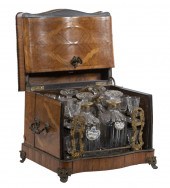 FRENCH INLAID TANTALUS SET WIT