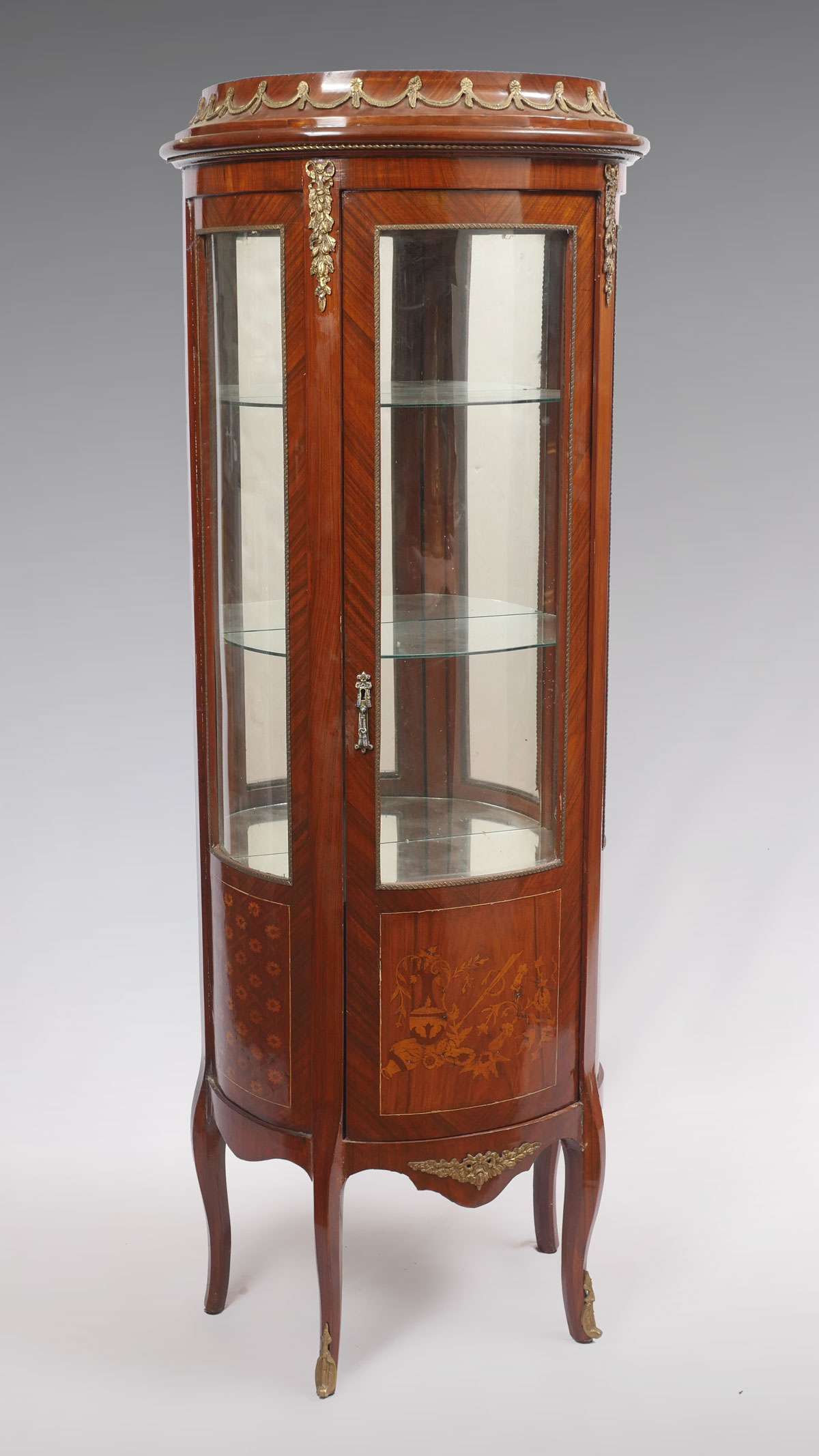 FRENCH INLAID VITRINE: French