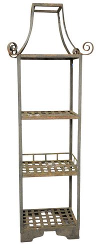 FRENCH IRON GARDEN ETAGERE,