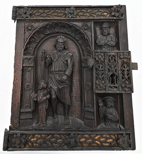 FRENCH IRON MOUNTED 3D CARVED