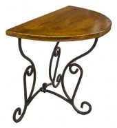 FRENCH IRON & WOOD DEMILUNE BI